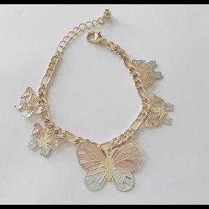 Gold Plated  Butterfly Bracelet